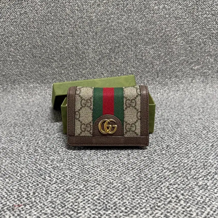 [BUNJANG] Gucci GG Ophidia Kid Leather Bi-fold Wallet / 구찌 GG 오피디아 여성 중지갑 키드지갑