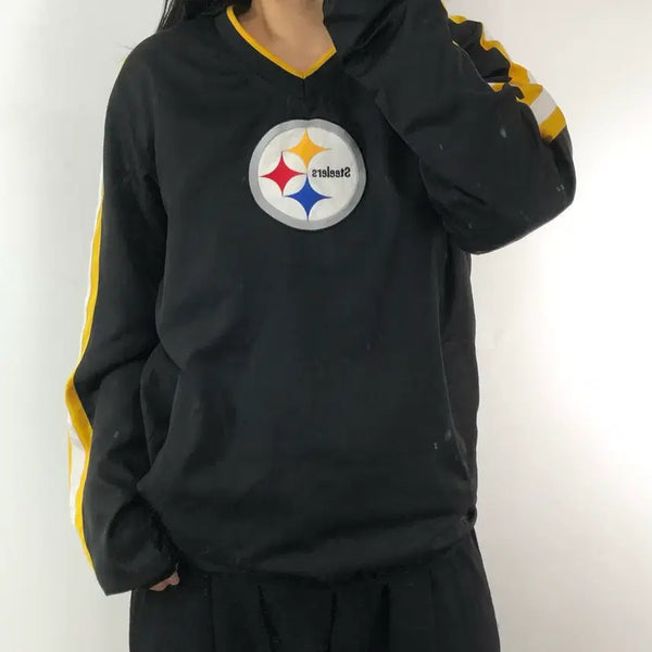 [BUNJANG] NFL Pittsburgh Steelers Warm-Up Windbreaker / [S] NFL 피츠버그 스틸러스 웜업 바람막이