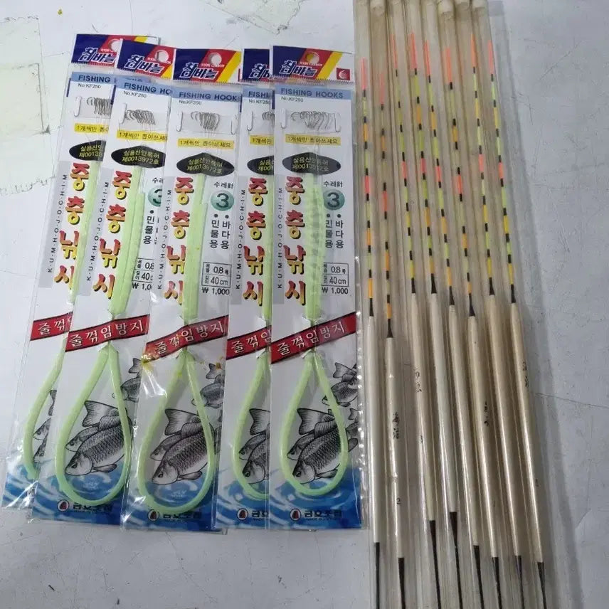 [BUNJANG] Freshwater Fishing Rig and Floats / 민물 중층 내림 낚시 채비와 찌