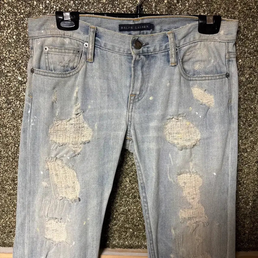 [BUNJANG] Ralph Lauren Women's Premium Denim Jeans (Light Blue, Distressed) / (26)랄프로렌 여성 프리미엄 데님 팬츠
