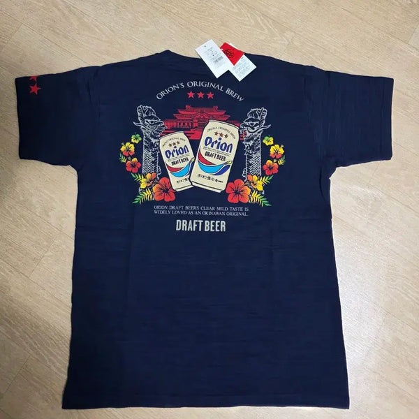 [BUNJANG] BINYA x Orion Beer Collaboration Print T-Shirt Navy M / [새제품] 오리온 생맥주 캔 프린팅 반팔티 M