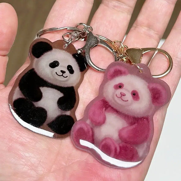 [BUNJANG] Handmade Panda Keychain Set (2 Pieces) / 핸드메이드 판다 키링 2p