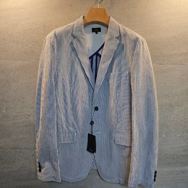 [BUNJANG] Saint Paul 100% Cotton Striped Jacket XL / 미착! Saint Paul 100% 코튼. 자켓.
