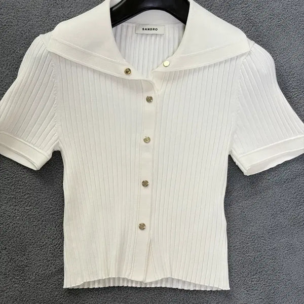 [BUNJANG] Sandro Sailor Collar Knit / 산드로 세일러 카라 니트