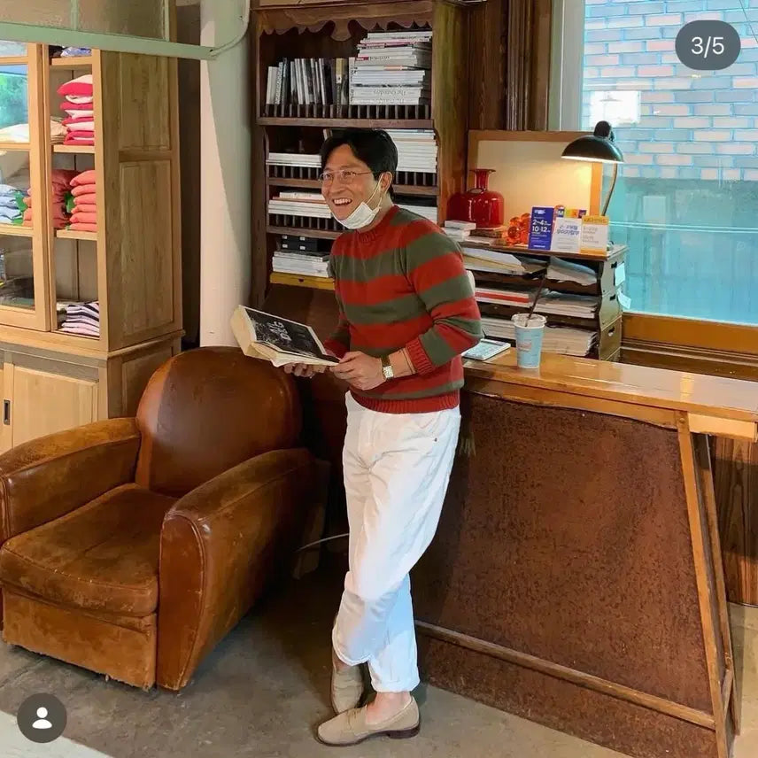 [BUNJANG] Drake's Striped Knitwear / 드레익스 스트라이프 니트 (38)