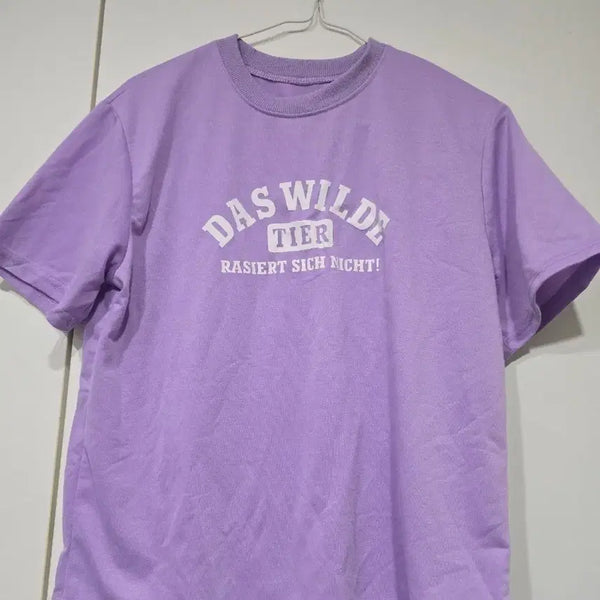[BUNJANG] DAS WILDE TIER Purple Short-Sleeve T-Shirt / 보라색 반팔 티셔츠