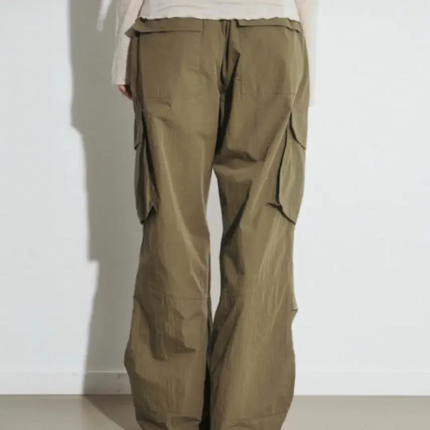 [BUNJANG] Ophish Cut-off Parachute Cargo Pants Khaki / 오피쉬 컷오프 파라슈트 카고팬츠 카키
