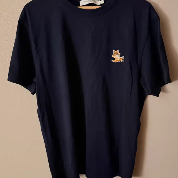 [BUNJANG] Maison Kitsuné Navy Fox Embroidery Short Sleeve T-Shirt Size S / 메종키츠네 반팔 s