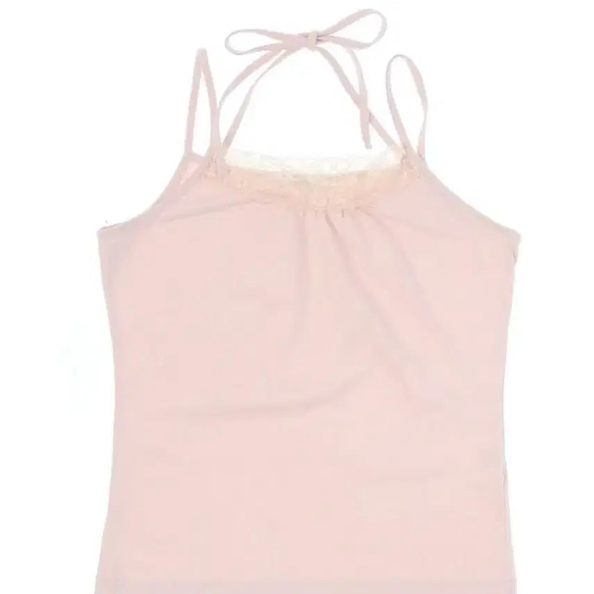 [BUNJANG] VintageChuu Layered Lace Camisole (Light Pink) / 빈티지츄 레이어드 레이스 나시 (연핑크)