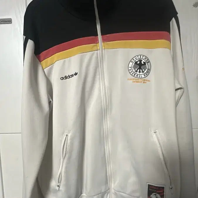 [BUNJANG] Adidas Germany White/Black Track Top 2XL / 아디다스 독일 흰검 트랙탑 2XL