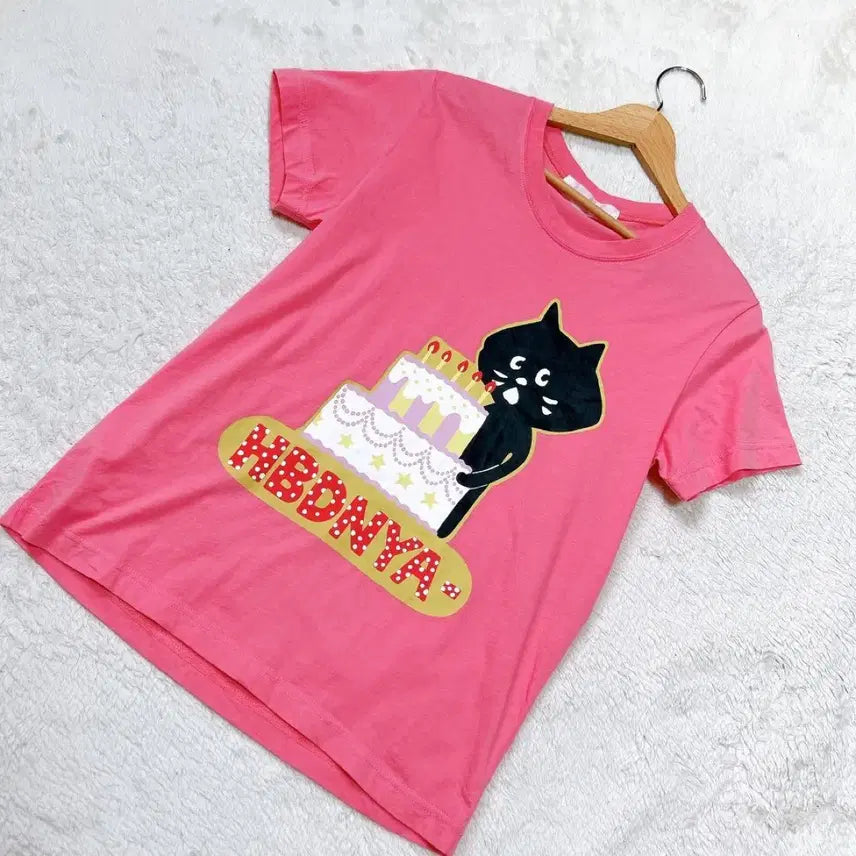 [BUNJANG] Ne-net Pink T-Shirt / Ne-net 네넷냐 희귀매물 핑크 티셔츠