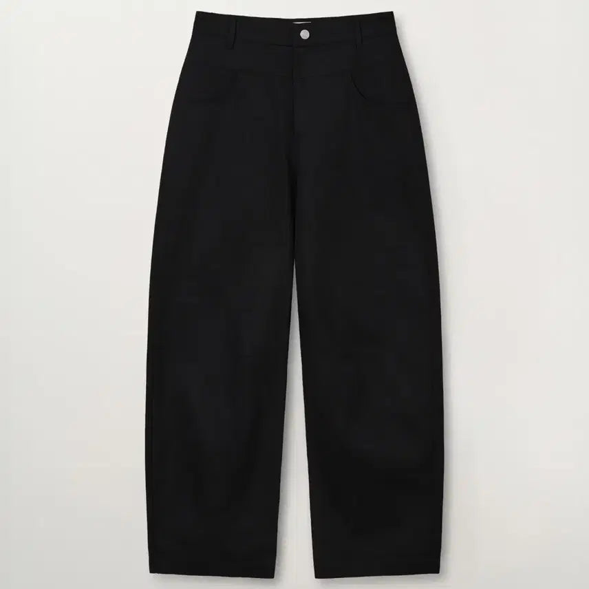 [BUNJANG] SATUR (W) Cotton Curved Pants - Black, Size M / [새상품] 세터(W) 코튼 커브드 팬츠 블랙 / M