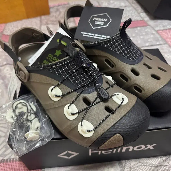 [BUNJANG] Crocs x Helinox Quick Trail Clog Walnut / 크록스 x 헬리녹스 퀵 트레일 클로그 월넛 280
