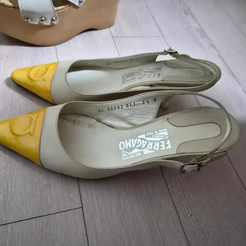 [BUNJANG] Salvatore Ferragamo Pumps Heel Yellow Beige / 페라가모 펌프스 힐 230-235 옐로우 베이지