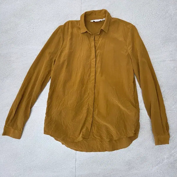[BUNJANG] And Other Stories 100% Silk Shirt Mustard EUR34 / [국내정품] 앤아더스토리즈 견100%(실크) 셔츠/블라우스 (머스터트) EUR34