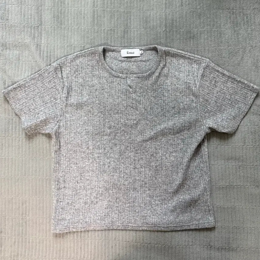 [BUNJANG] Nted Henly Neck Crop Knit T-Shirt XL / 니티드 / 헨리넥 크롭 니트 티셔츠 / XL