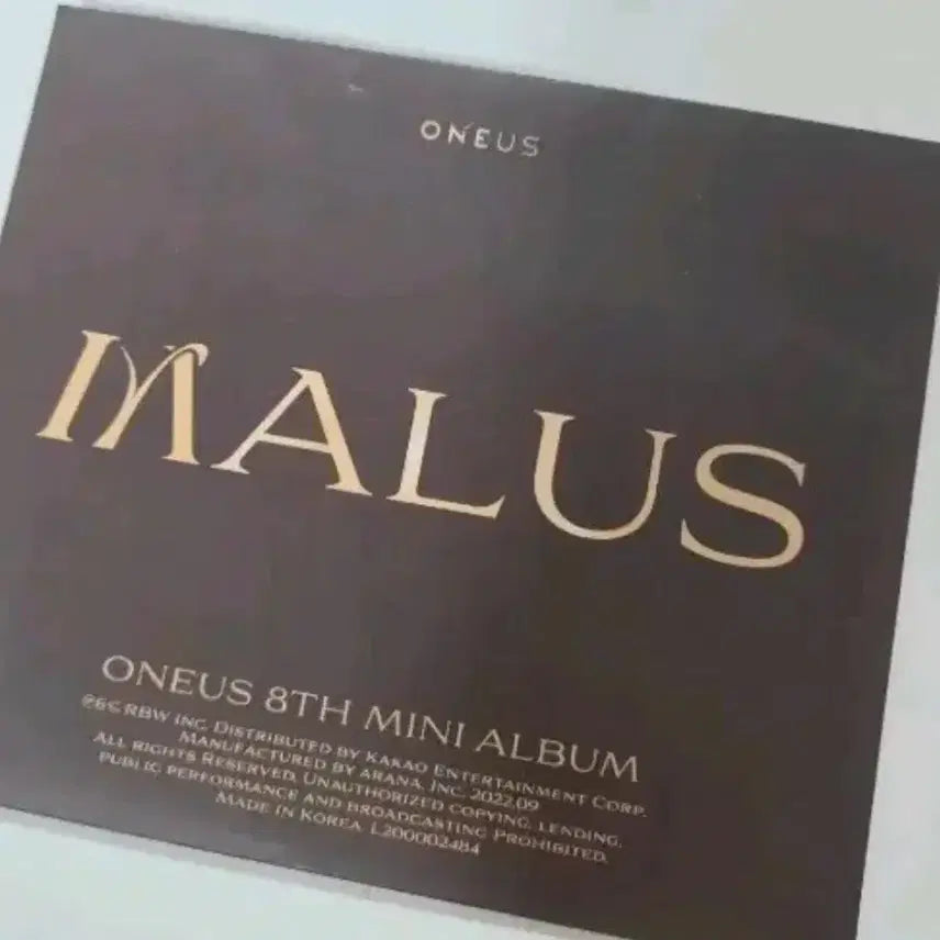[BUNJANG] ONEUS Malus Mini Album / 원어스 말루스 미니 앨범