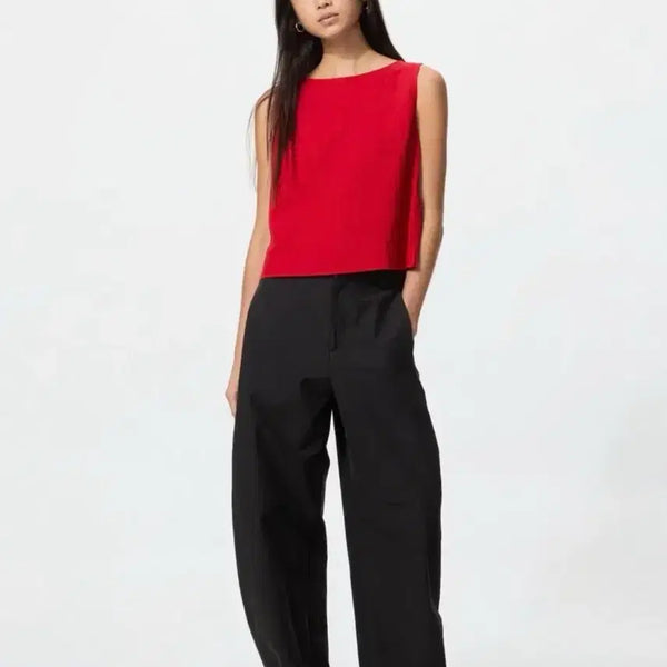 [BUNJANG] Uniqlo Jersey Barrel Leg Pants Black L / 유니클로 저지배럴레그팬츠 블랙 L