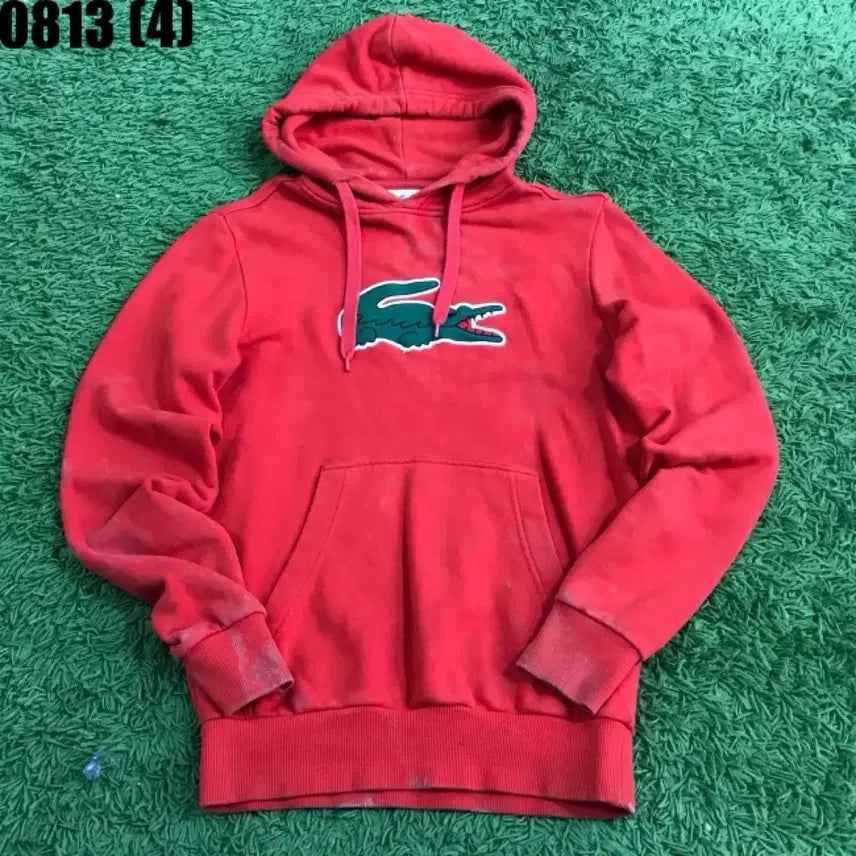 [BUNJANG] Lacoste Sweatshirt Red 0813 / 라코스테 맨투맨 레드 0813
