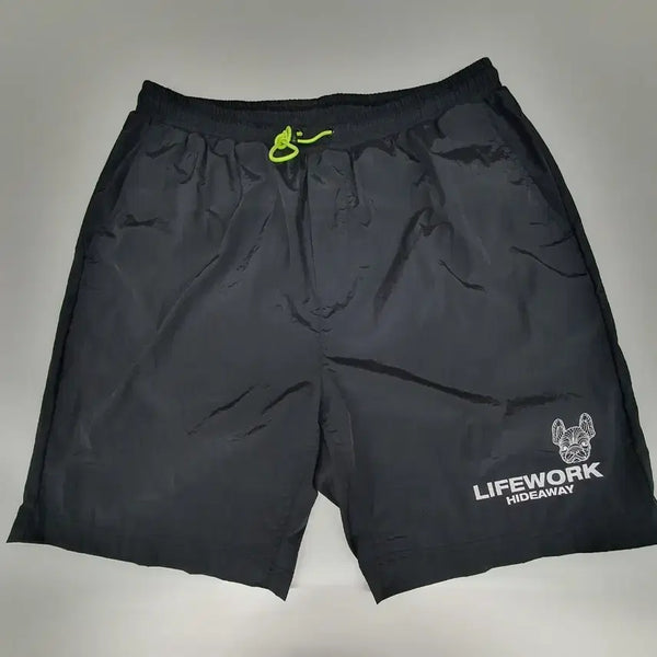[BUNJANG] Life Work French Bulldog Black Shorts / 라이프워크 블랙 프렌치불독 반바지