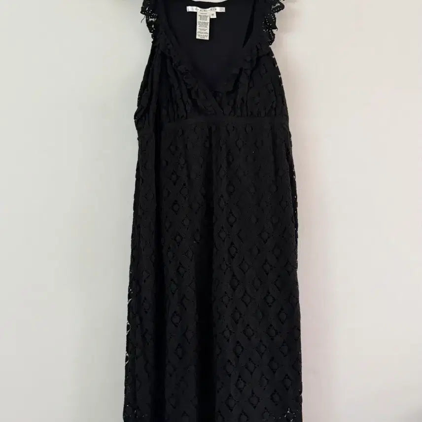 [BUNJANG] MAX STUDIO Black Lace Long Dress / MAX STUDIO 블랙 레이스 롱 원피스