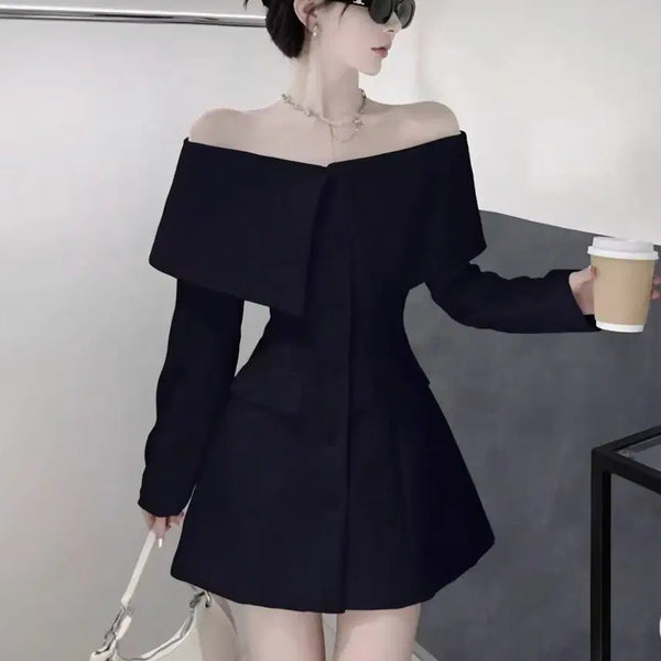 [BUNJANG] Off-Shoulder Jacket Dress / (브라탑드림) 오프숄더 자켓 원피스 미니원피스