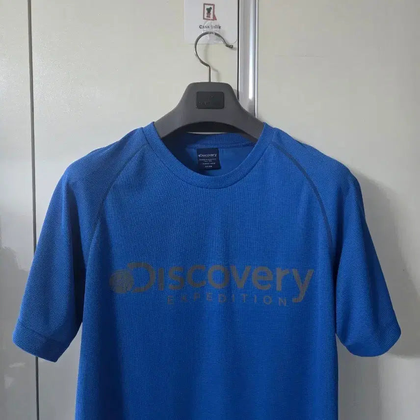 [BUNJANG] Discovery Logo Short Sleeve T-Shirt (Men's 95, Blue) / 디스커버리  티셔츠 95남