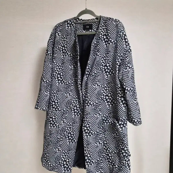 [BUNJANG] SI Modern Pattern Long Jacket (55-66) / SI 모던 패턴 롱 자켓 55~66