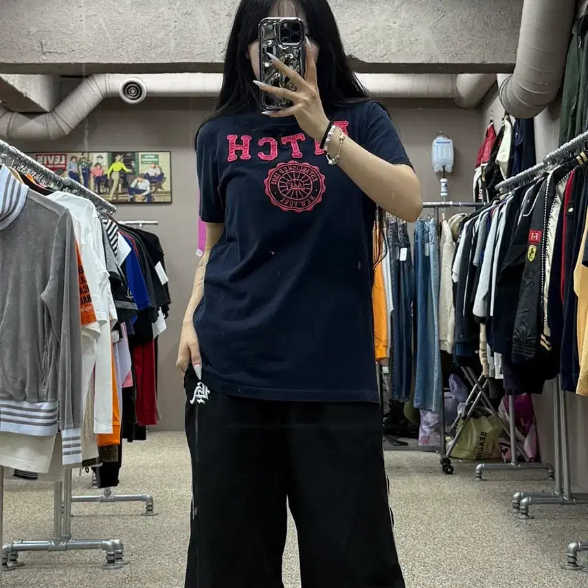 [BUNJANG] Abercrombie & Fitch Peach Logo Short Sleeve T-Shirt / 아베크롬비 피치 로고 반팔 티셔츠 S186
