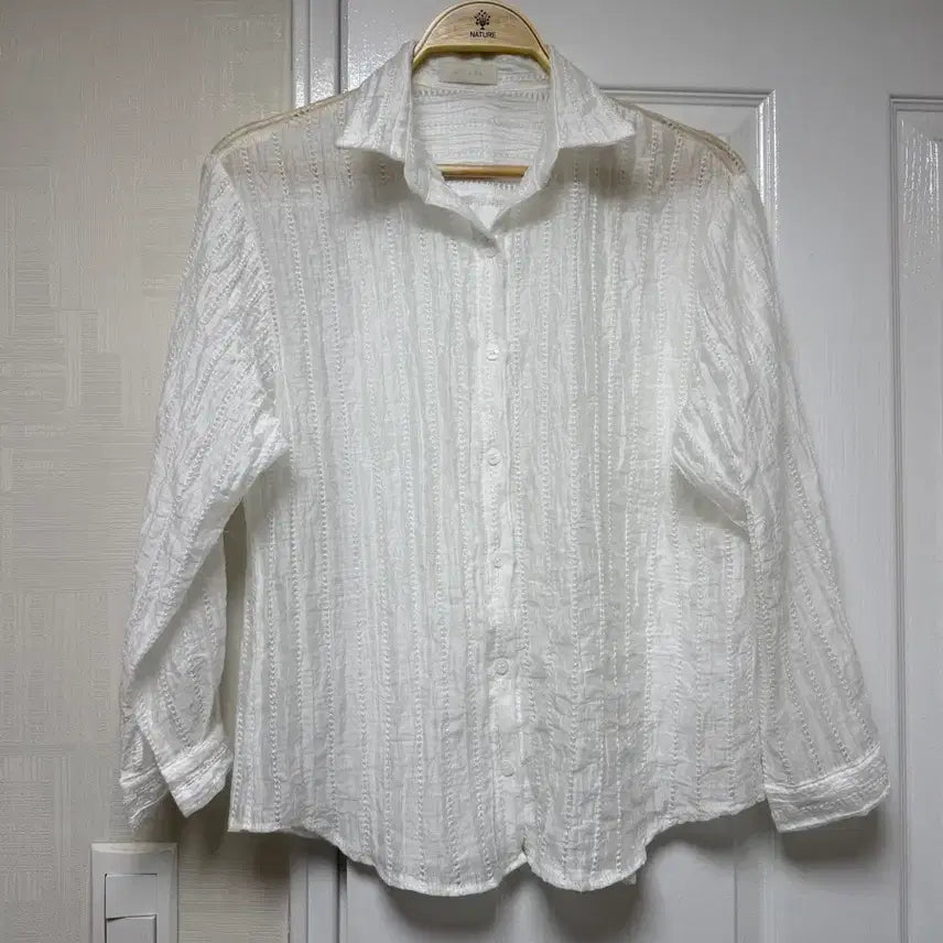 [BUNJANG] Pattern See-through Shirt / 패턴 시스루 셔츠