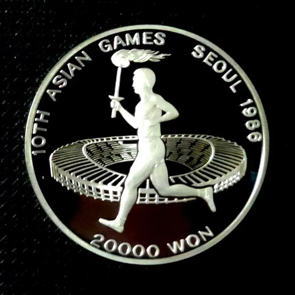 [BUNJANG] 1986 Seoul Asian Games Commemorative Coin - Unused Proof Silver / 1986년 제 10회 서울아시안게임 기념주화 성화 미사용 프루프 실버코인