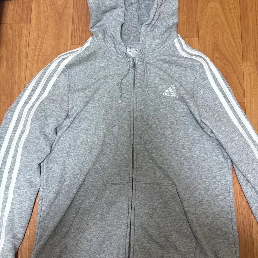 [BUNJANG] Adidas Grey Hoodie L / 아디다스 회색 후드집업 L
