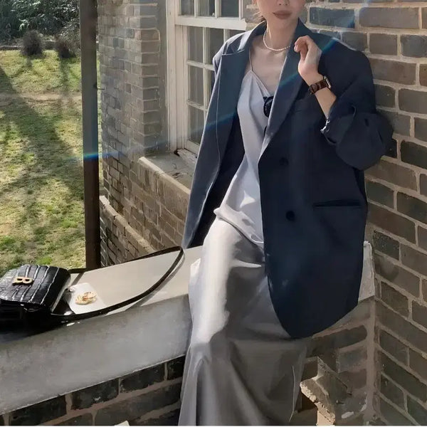 [BUNJANG] Myfave Sleeper Maxi Dress - Grey / 슬립 맥시 원피스 - 그레이