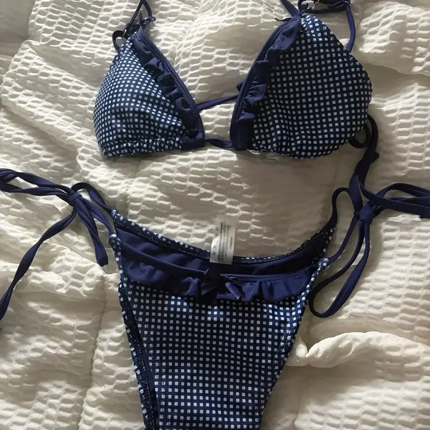 [BUNJANG] American Vintage Check Bikini / 아메리칸 빈티지 체크 비키니