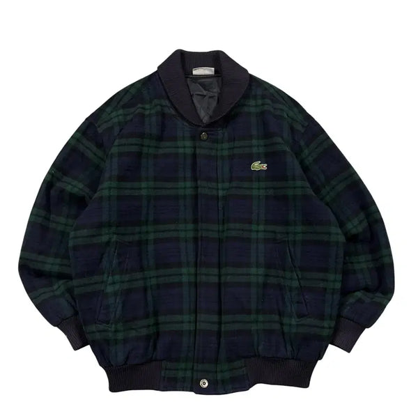 [BUNJANG] Lacoste Old School Green Wool Blouson / 라코스테 올드스쿨 그린 울 블루종