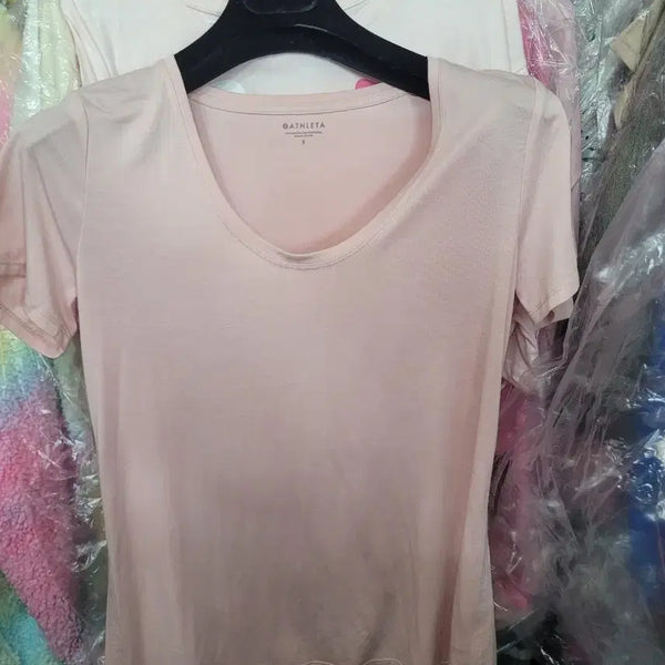 [BUNJANG] Athleta Short Sleeve T-Shirt Pink S / 애슬레타 반팔 티셔츠 핑크S