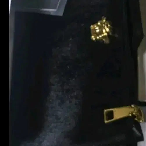 [BUNJANG] Versace Black Leather Clutch Bag with Gold Logo / (초급처/아무나 가져가세요) 베르사체 블랙 클러치백