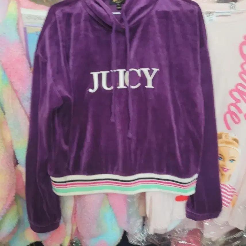[BUNJANG] Juicy Couture Velvet Hoodie Purple S / 쥬시꾸뛰르 벨벳 후드티 퍼플 S 새상품
