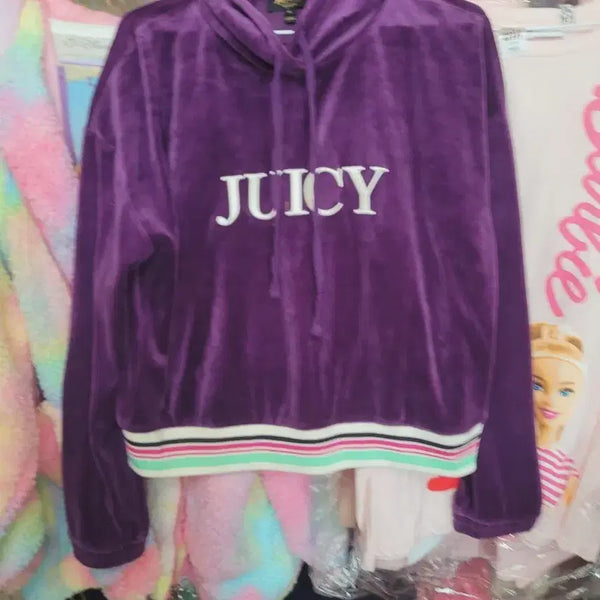 [BUNJANG] Juicy Couture Velvet Hoodie Purple S / 쥬시꾸뛰르 벨벳 후드티 퍼플 S 새상품