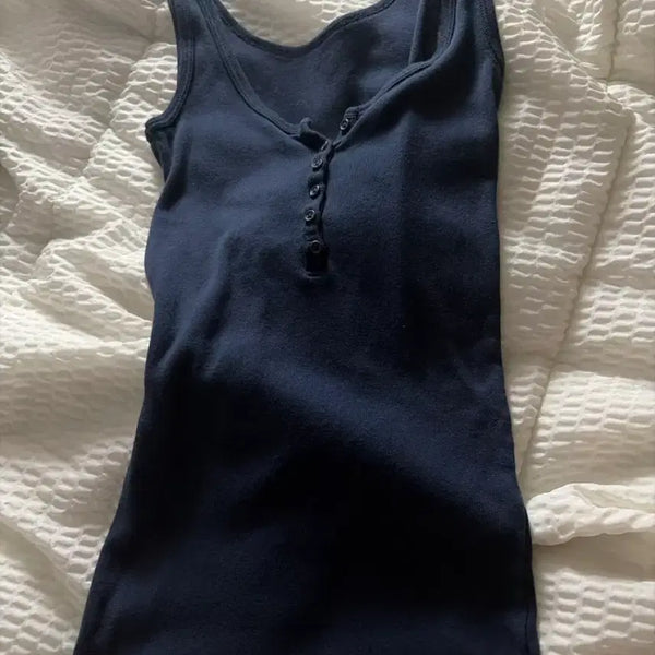 [BUNJANG] Brandymelville Navy Sleeveless Top / 브랜디멜빌 네이비 슬리브리스