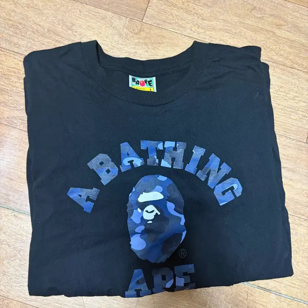 [BUNJANG] BAPE Camo Short Sleeve T-Shirt Black L / 베이프 반팔티 카모 블랙 L