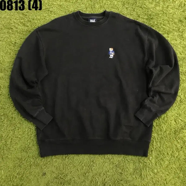 [BUNJANG] YALE Teddy Bear Embroidery Sweatshirt Black / 예일 맨투맨 블랙 테디베어 자수 0813