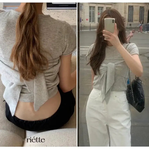 [BUNJANG] Riette Rie Ribbon Top / riette 리에뜨 리에 리본탑 착샷 o