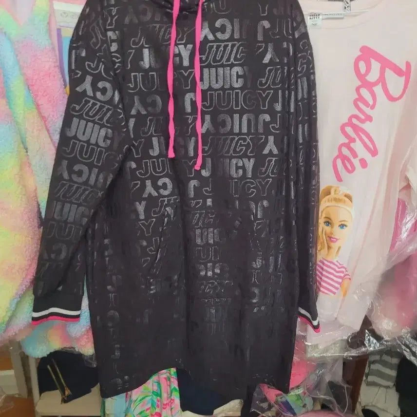 [BUNJANG] Juicy Couture Black Hoodie Dress - Size S / 쥬시꾸뛰르후드 원피스 블랙S
