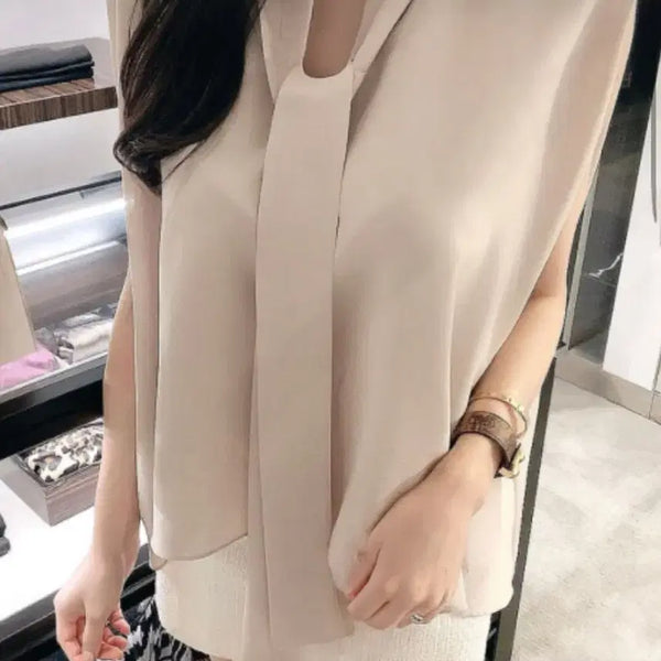 [BUNJANG] Lapla Tie Blouse / 라플라 사입 타이 블라우스