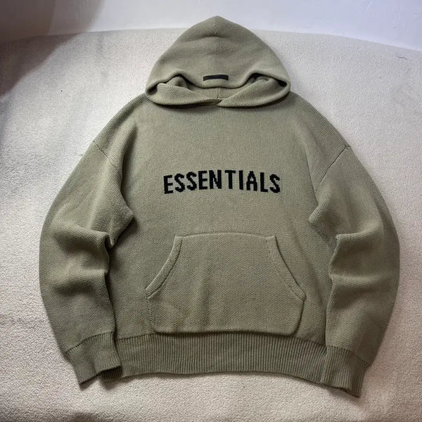 [BUNJANG] Fear of God Essentials Knit Hoodie #421 / 105 피오갓 에센셜 니트 후드티  #421