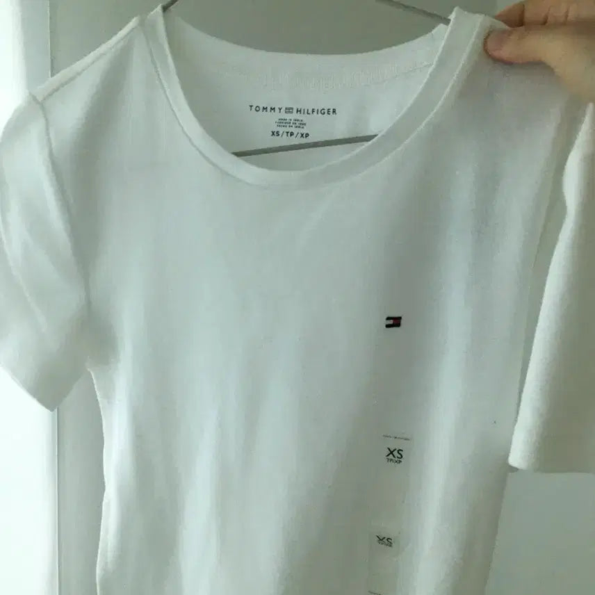 [BUNJANG] Tommy Hilfiger Women's Short Sleeve T-Shirt White XS / 새상품)타미힐피거 여성 반팔티 화이트 XS