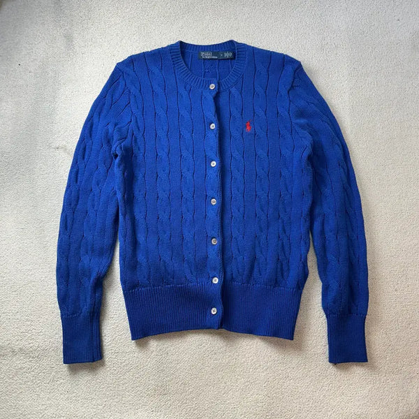 [BUNJANG] Polo Ralph Lauren New Cable Knit Red Pony Cardigan M / W 100 폴로랄프로렌 신형 꽈배기 레드포니 가디건 #425