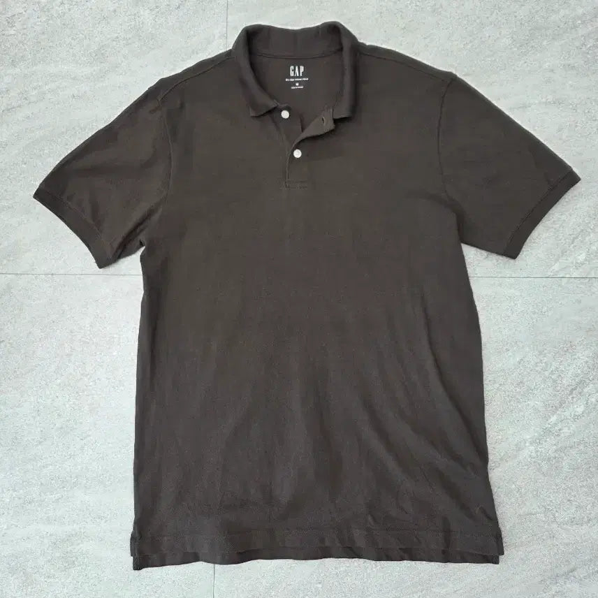 [BUNJANG] GAP Pique Polo Short Sleeve T-Shirt Dark Brown / [국내정품/M] GAP 갭 올데이 피케 폴로 반팔 티셔츠 (다크브라운/신세계정품)