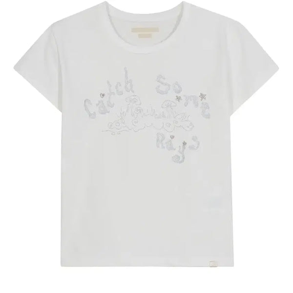 [BUNJANG] Typeservice Catch Embroidery T-Shirt Off White / 타입서비스 Catch Embroidery T-Shirt [Off White]